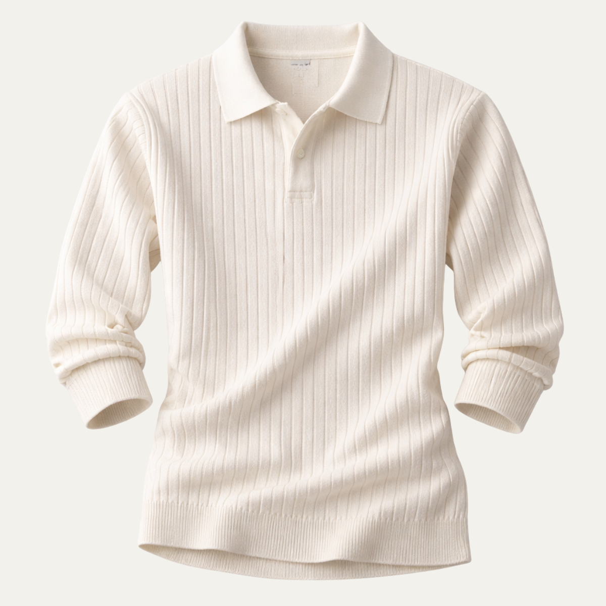 Men's V Neck Jacquard Knit Polo Shirt - Vonnera