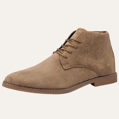 Dockside Men's Suede Ankle Boots Lace Up Brown