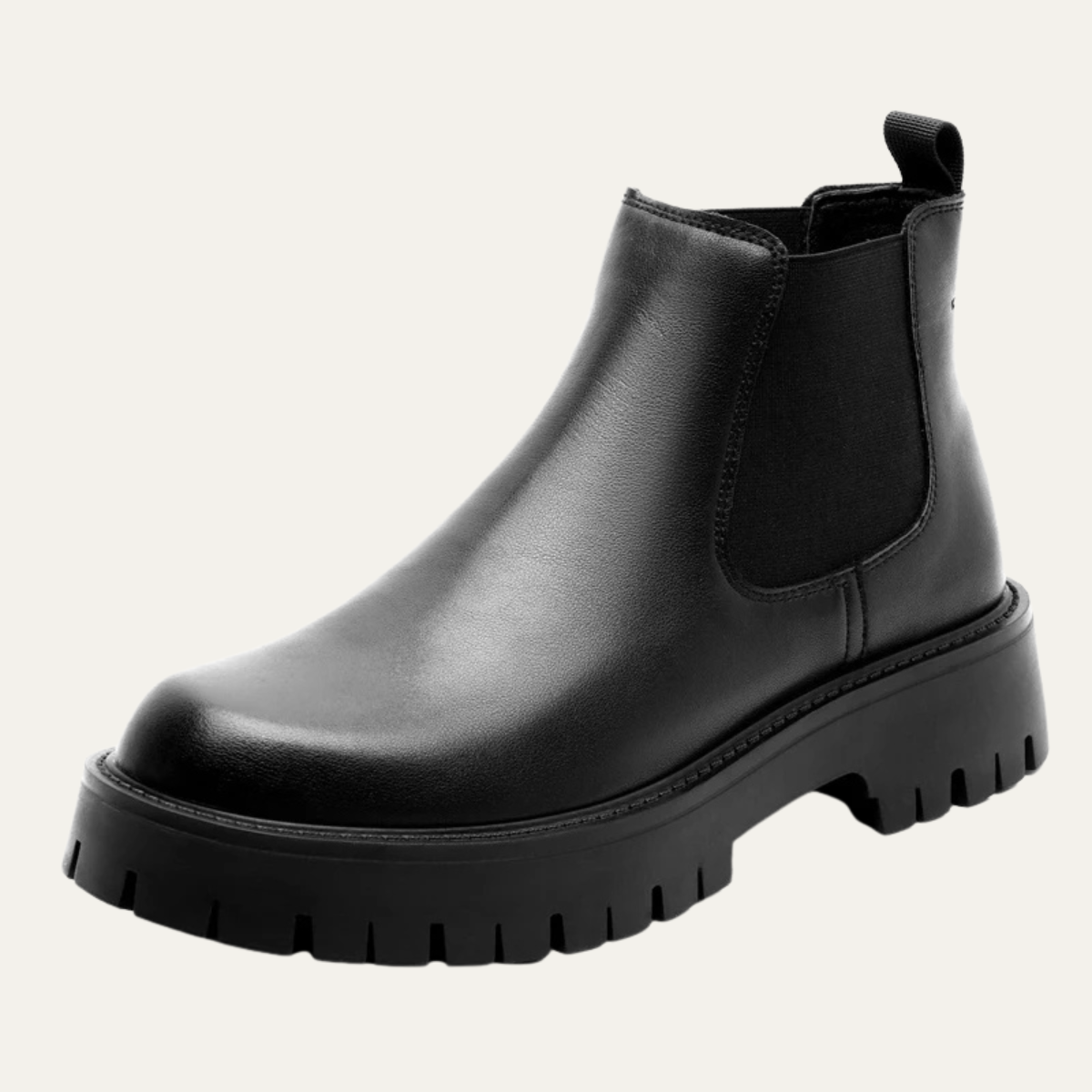 Men's Leather Chelsea Boots Ankle High Black