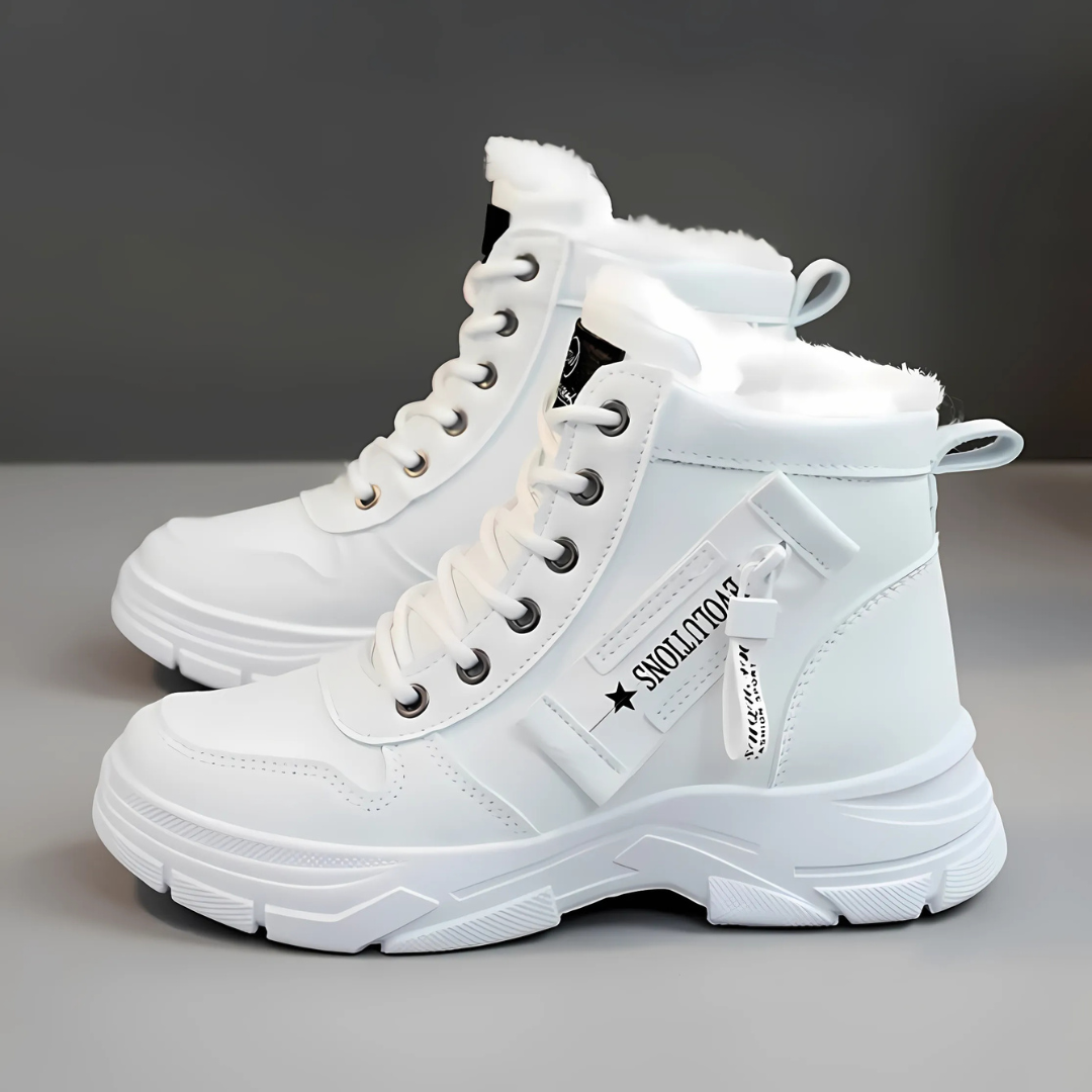 Women's High Ankle Lace Up Boots Lug Sole