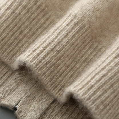Men's Merino Mock Neck Zip Cardigan