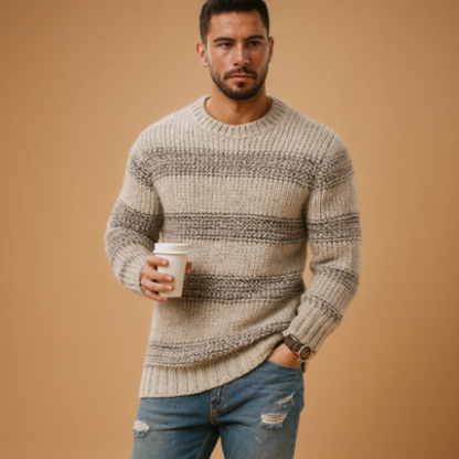 Men's Knitted Fair Isle Sweater Nordic Winter