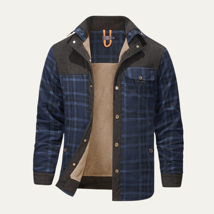 Men's Plaid Flannel Jacket Fleece Lined