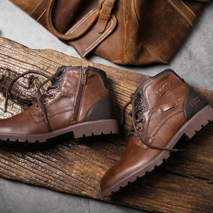 Stanhope Men's Ankle Biker Boots Durable Leather