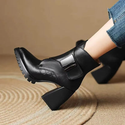 Women's Square Toe Ankle Boots Block Heel - Vonnera