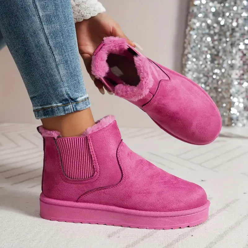 Women's Solid Color Short Boots