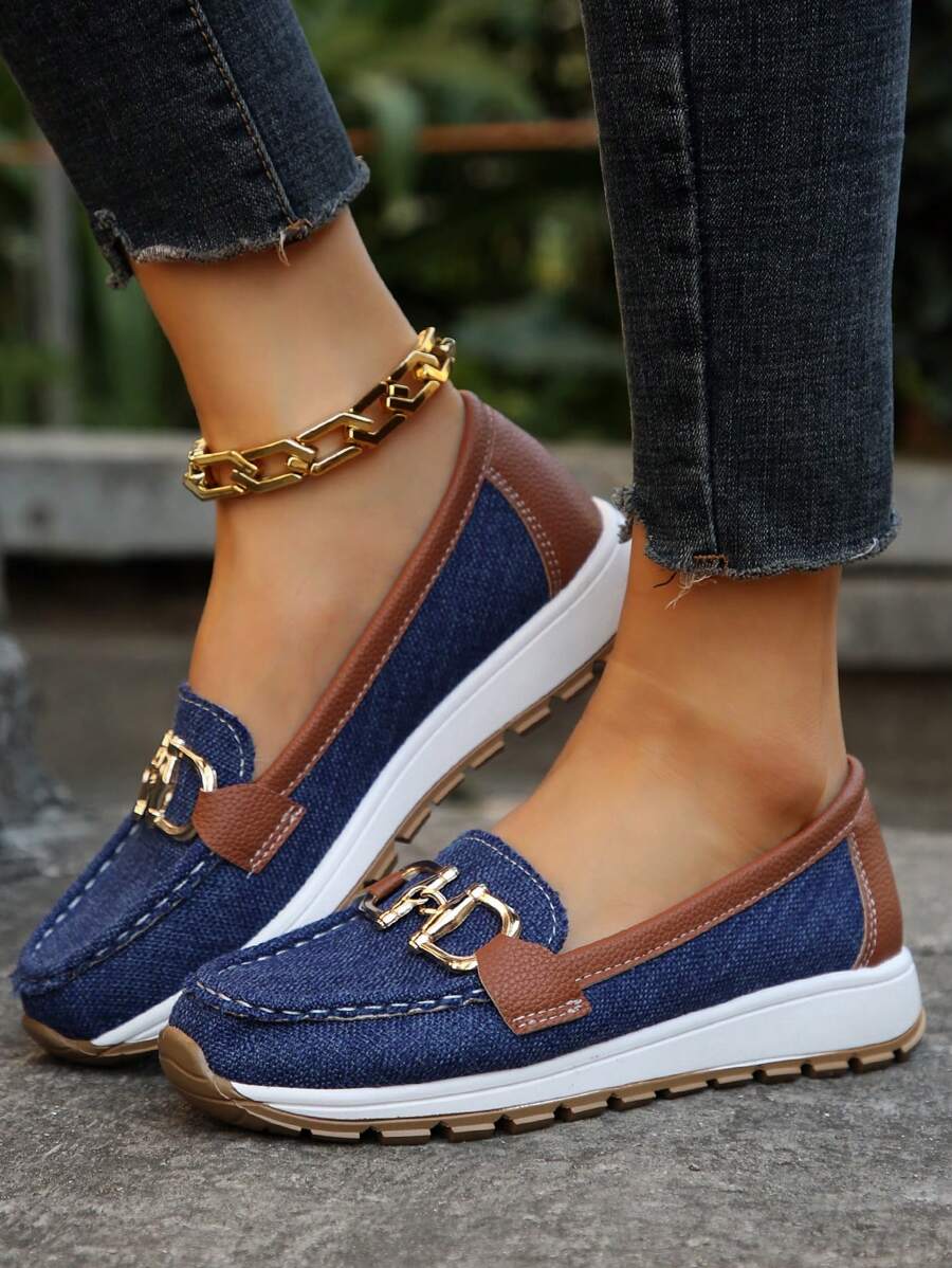 Hazzie Women's Slip-On Loafers Flat Leather Shoes