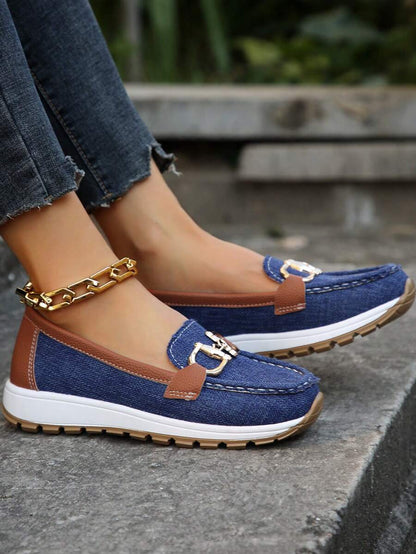 Hazzie Women's Slip-On Loafers Flat Leather Shoes