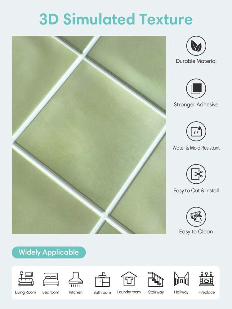 3D Wall Tiles Peel And Stick Decorative