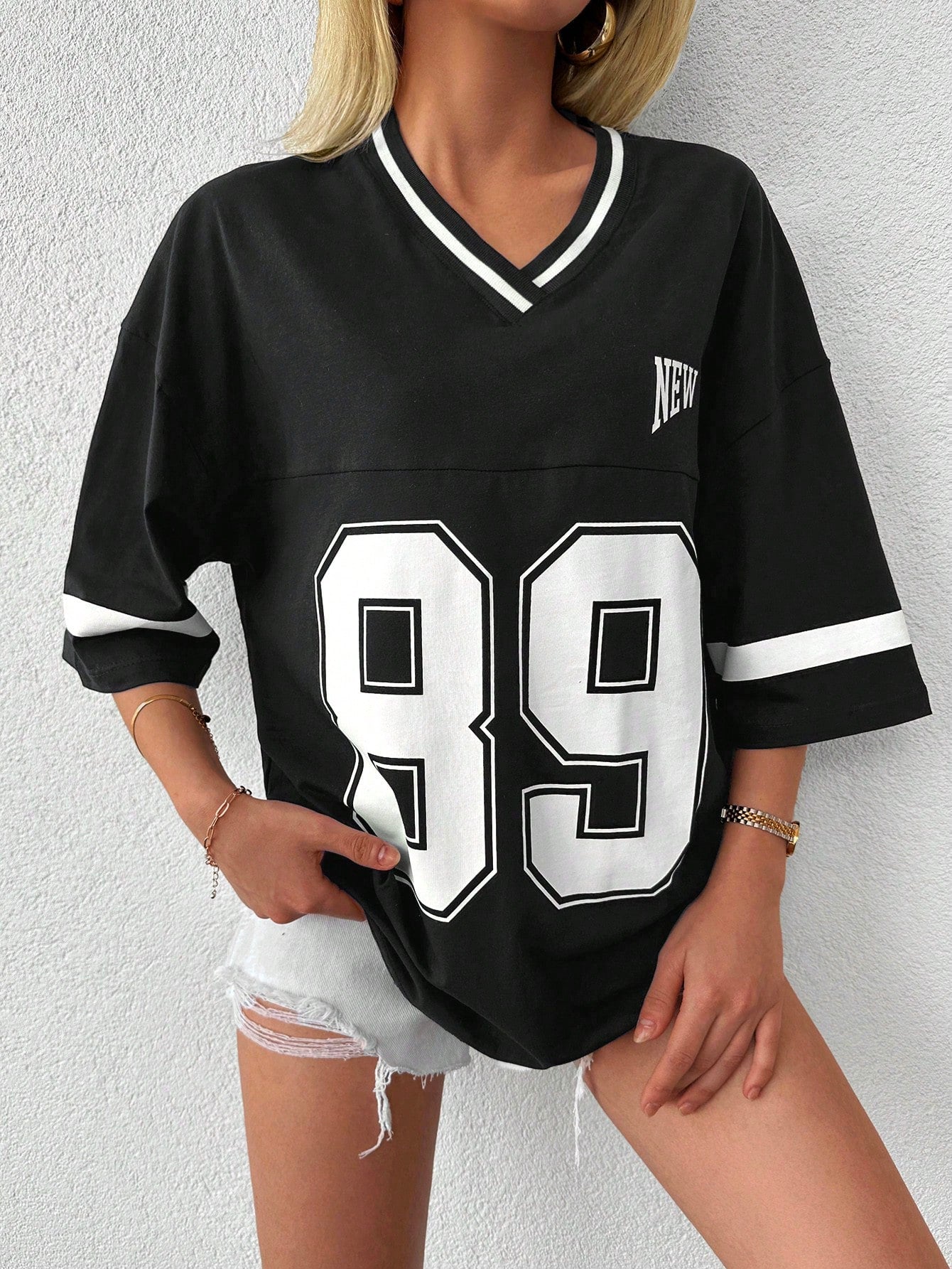 Women's Oversized Baseball Shirt Casual - Vonnera