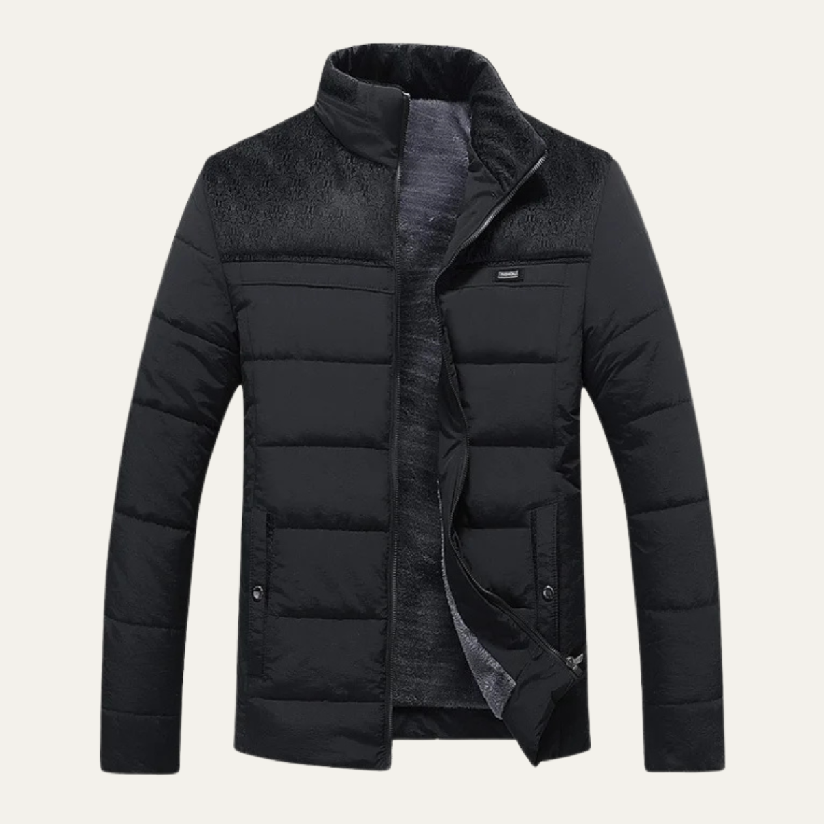 Men's Insulated Puffer Jacket Plush Winter Coat
