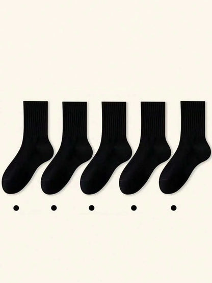 Women's Ribbed Crew Socks Ruffled Edge