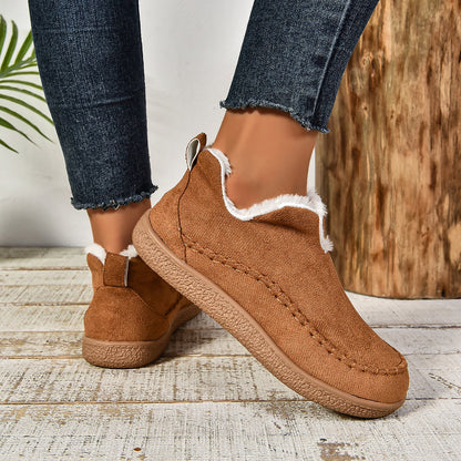 Women's Low Ankle Boots Rounded Toe Pull On Design