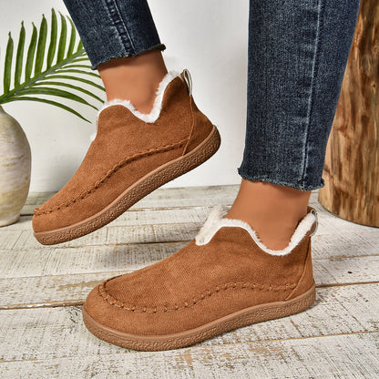 Women's Slip-On Boots Stitch Detail