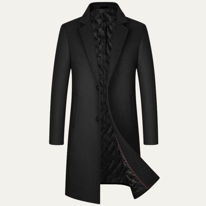 Men's Longline Wool Winter Jacket - Vonnera