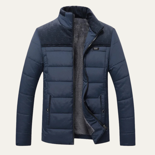 Men's Insulated Puffer Jacket Plush Winter Coat - Vonnera