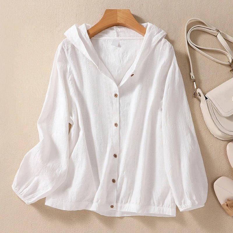 Relaxed Fit Hooded Shirt - Vonnera