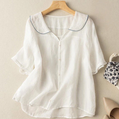 Women's Vintage Button Detail Blouse