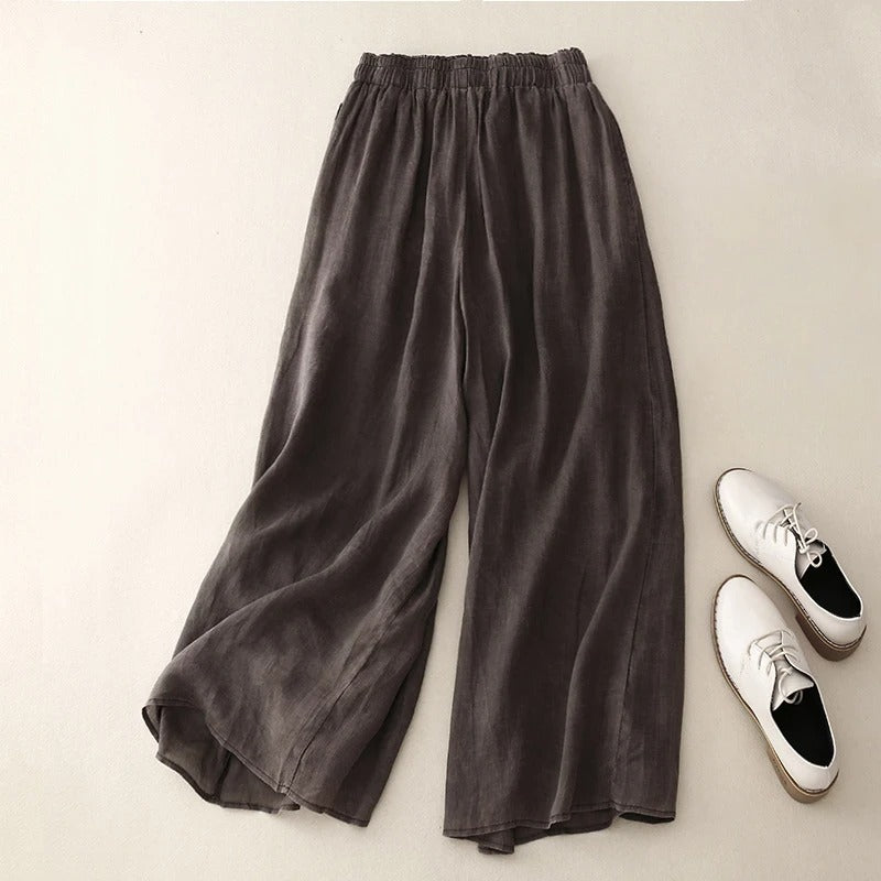 Women's Wide Leg Elastic Waist Flowy Pants