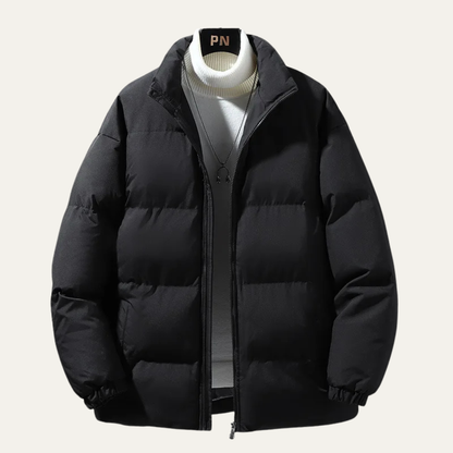 Men's Down Puffer Coat Warm Winter Thick Black - Vonnera