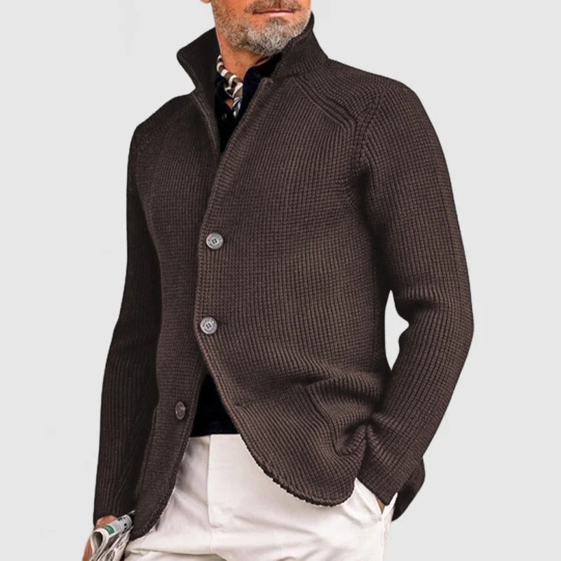 Mens Hooded Knitted Cardigan