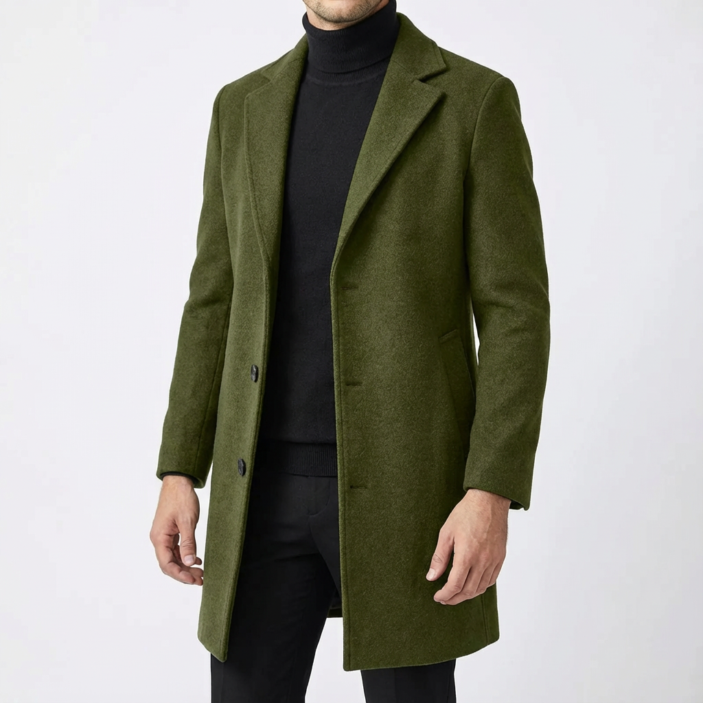Sorrento Men's Wool Overcoat - Vonnera