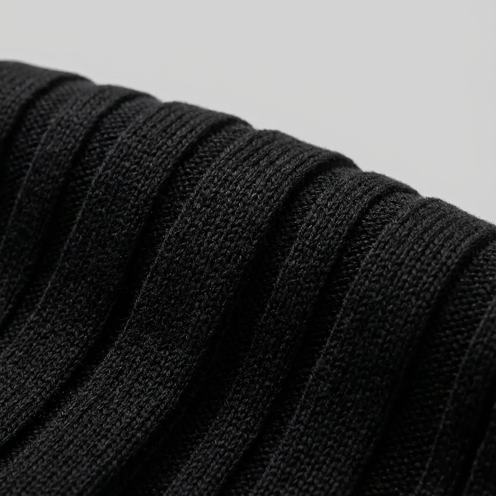 Velluto Men's Ribbed Knit Polo Shirt