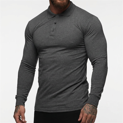 Men's Cotton Polo Shirt Stretch White - Vonnera
