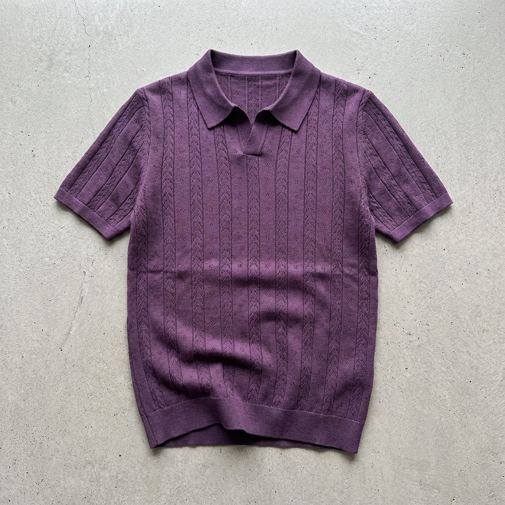 Men's Portofino Polo Shirt Jacquard Knit - Vonnera