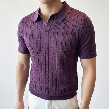 Portofino Men's Polo Shirt Jacquard Knit - Vonnera