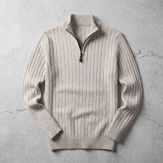 Wool Quarter Zip Sweater - Vonnera