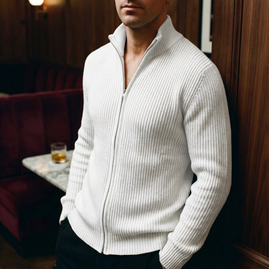 Victorio Cotton Knit Jacket - Vonnera