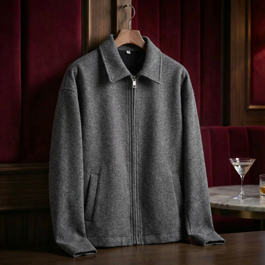 Women's Wool Moto Jacket - Vonnera
