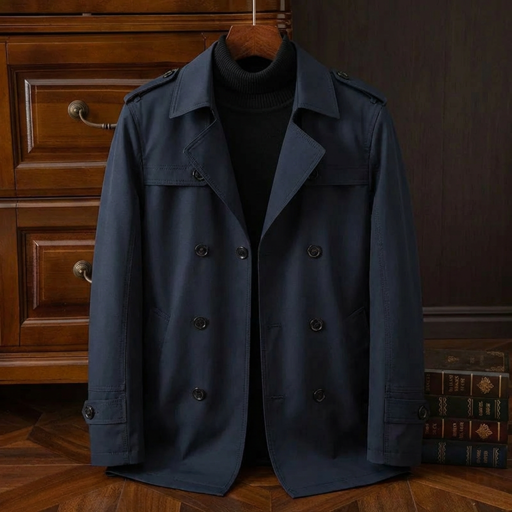 Nikolas Men's Cotton Trench Coat - Vonnera