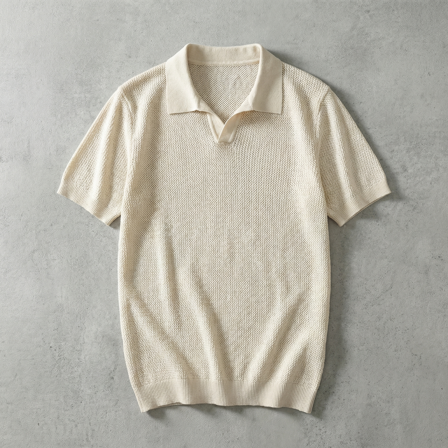 Sorrento Men's Knit Polo Shirt V-Neck - Vonnera