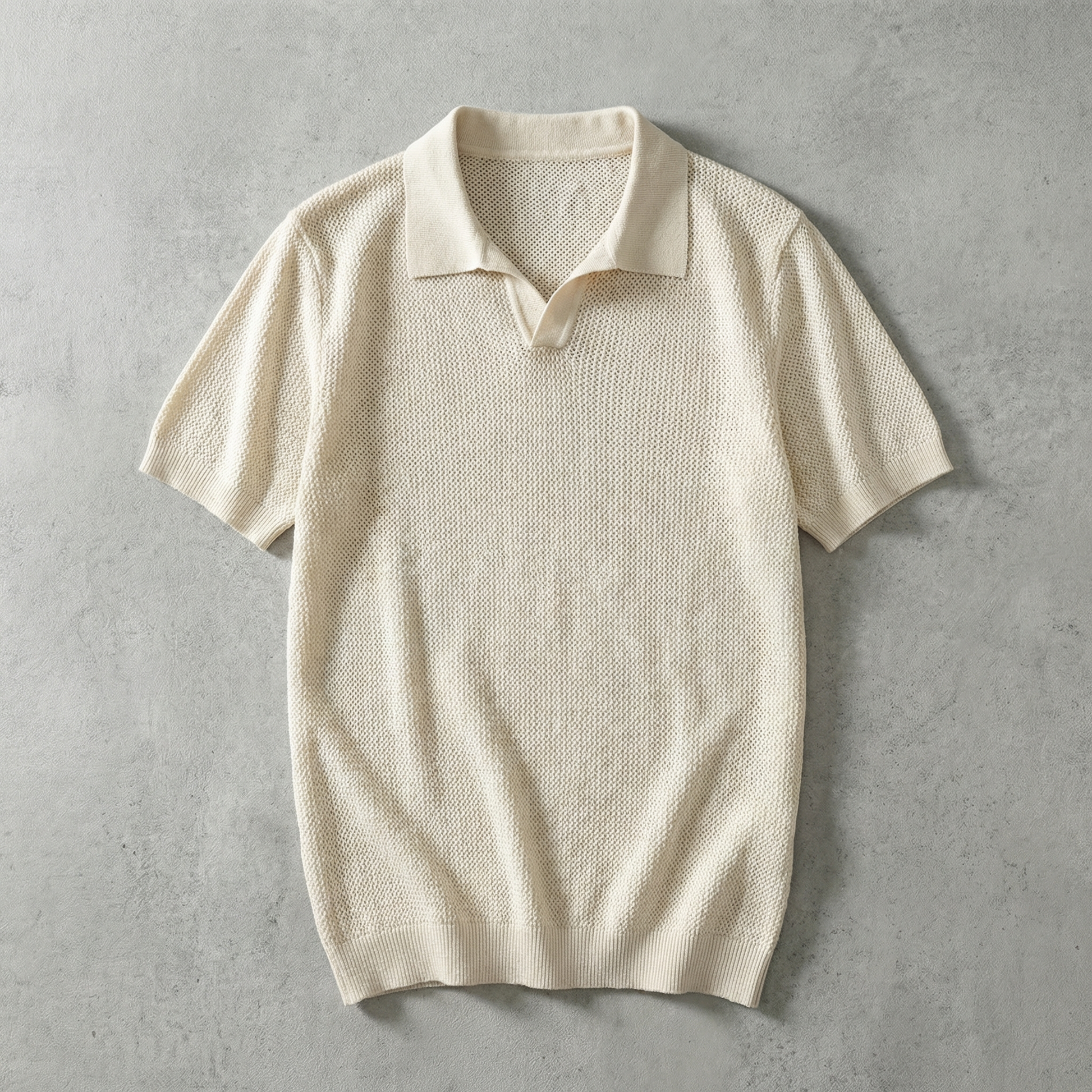 Sorrento Men's Knit Polo Shirt V-Neck - Vonnera