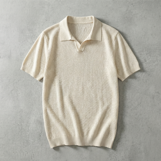 Sorrento Men's Knit Polo Shirt V-Neck - Vonnera