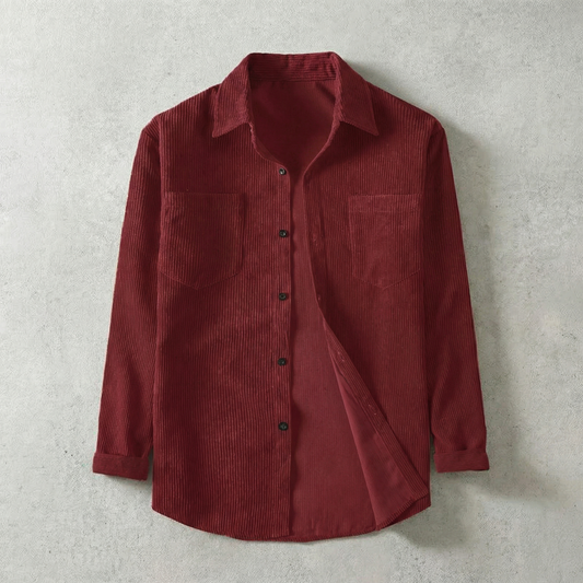 Napoli Men's Corduroy Dress Shirt - Vonnera