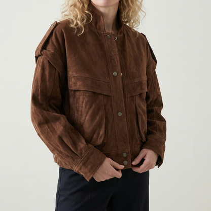 Women's Suede Fleece Jacket - Vonnera