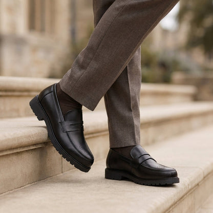 Men's Leather Oxford Shoes - Vonnera