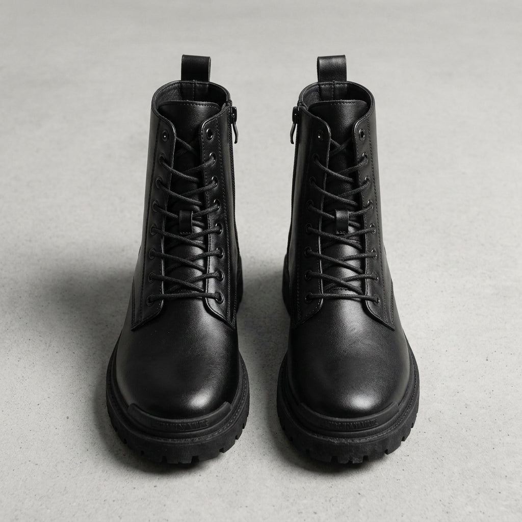 Men's High Leather Boots Naples - Vonnera