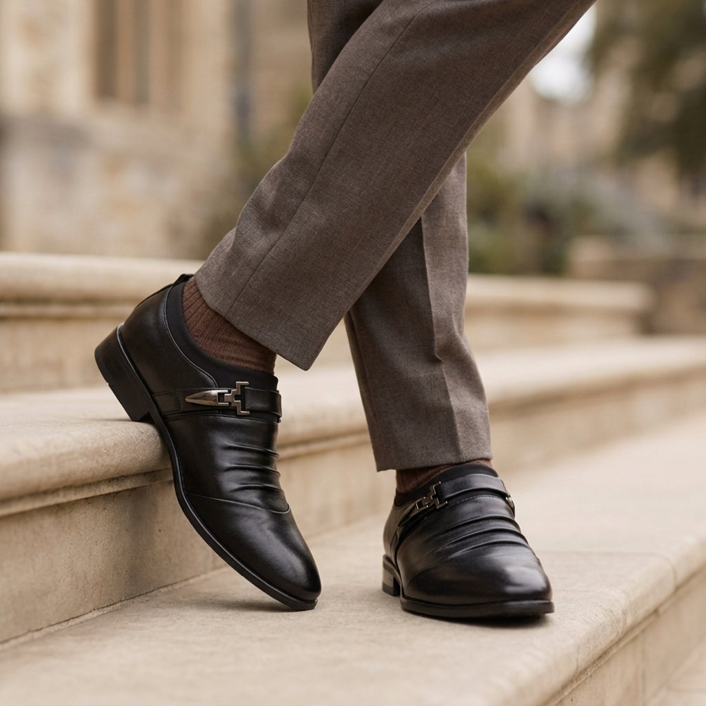 Hendery Men's Leather Oxford Shoes - Vonnera