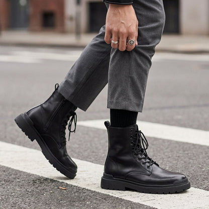 Men's High Leather Boots - Vonnera