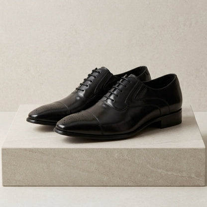 Halston Men's Brogue Leather Shoes - Vonnera