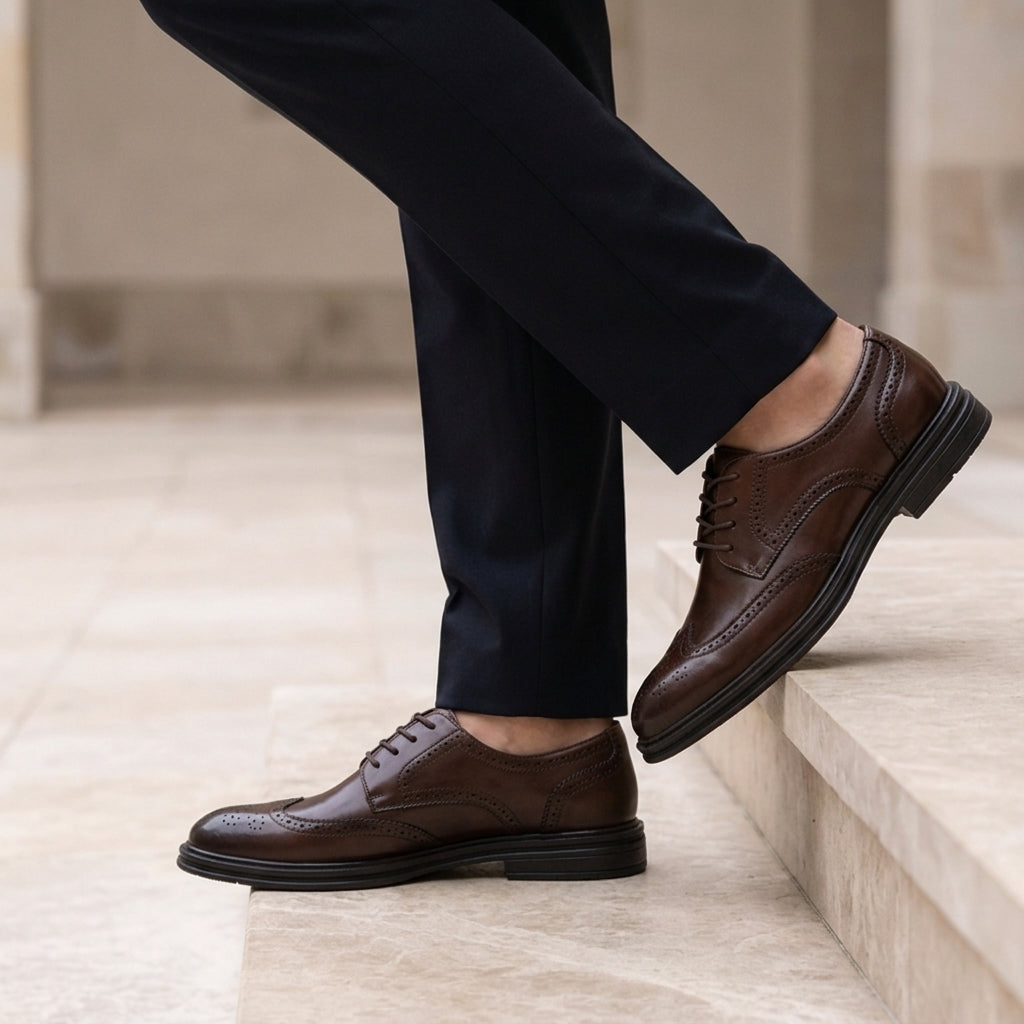 Men's Leather Brogues - Vonnera