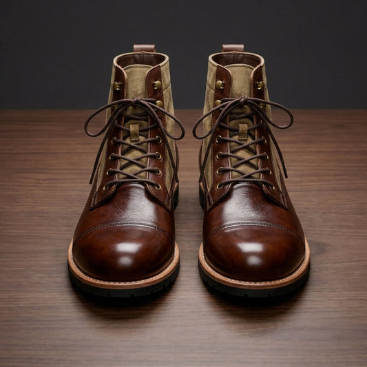 Men's Leather Ankle Boots - Vonnera