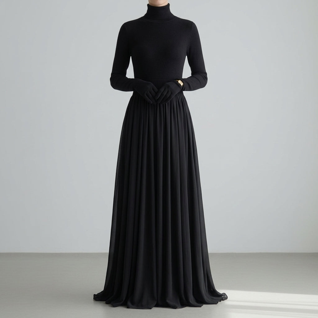 Women's Turtleneck Dress - Vonnera
