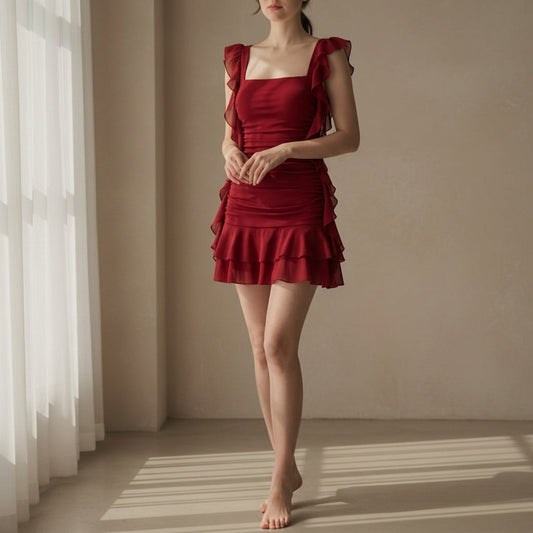 Women's Ruffle Edge Dress - Vonnera