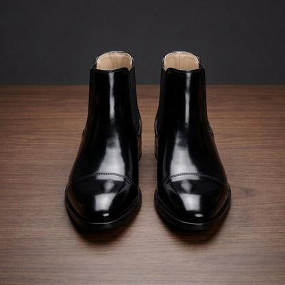 Men's Leather Chelsea Boots Brown - Vonnera