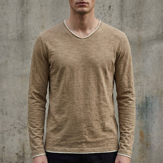 Classic Fit Cotton Long Sleeve Shirt - Vonnera